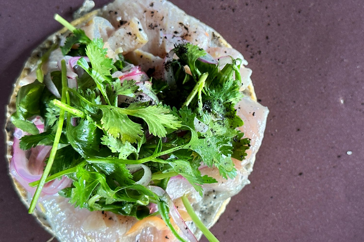 Tostada de Pescado Ahumado en Frio